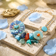 Load image into Gallery viewer, Butterfly and Bead Gold Chain Collar Necklace