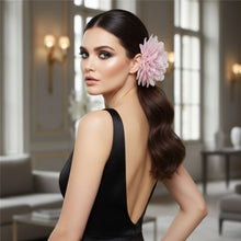 Load image into Gallery viewer, Pink Camellia Flower Sparkle Brooch Hair Clip