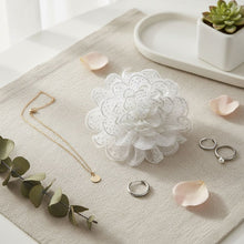 Load image into Gallery viewer, White Camellia Flower Sparkle Brooch Hair Clip