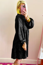 Load image into Gallery viewer, Apricot Metallic Sheen Puff Sleeve Button Up Mini Shirt Dress