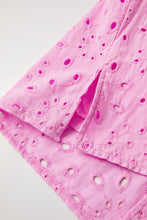 Load image into Gallery viewer, White Flower Embroidered Hollow-out Puff Sleeve Blouse