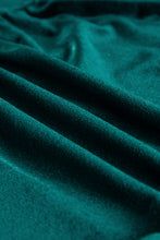 Load image into Gallery viewer, Prussian Blue Velvet Short Sleeve Shirred Waist Tiered Maxi Dress