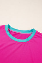 Load image into Gallery viewer, Strawberry Pink Color Block Detail Casual Two-piece Set