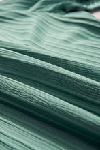 Load image into Gallery viewer, Beau Blue Ruffled Half Sleeve V Neck Textured Top