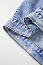 Load image into Gallery viewer, Beau Blue Vintage Washed Flap Pockets Denim Jacket