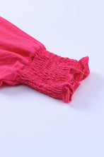 Load image into Gallery viewer, White Smocked Wrist Shift Top