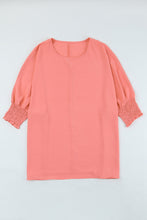 Load image into Gallery viewer, White Smocked Wrist Shift Top