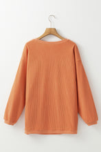 Load image into Gallery viewer, Orange Whatever Spices Your Pumpkin Graphic Corded Pullover Sweatshirt