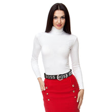Load image into Gallery viewer, Black and Silver Rhinestone Boss Belt