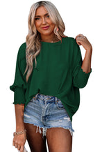 Load image into Gallery viewer, White Smocked Wrist Shift Top