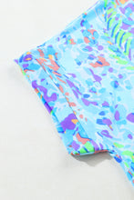 Load image into Gallery viewer, Sky Blue Loose Painted Floral Tee