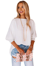 Load image into Gallery viewer, White Smocked Wrist Shift Top