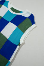 Load image into Gallery viewer, Grapefruit Orange Color Block Cap Sleeve Sweater