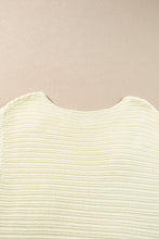 Load image into Gallery viewer, White Flower Crochet Round Neck Knitted Top