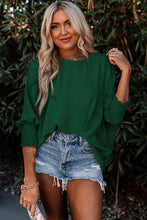 Load image into Gallery viewer, White Smocked Wrist Shift Top