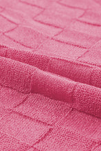 Load image into Gallery viewer, Dusty Pink Lattice Textured Knit Short Sleeve Sweater
