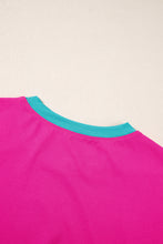 Load image into Gallery viewer, Strawberry Pink Color Block Detail Casual Two-piece Set