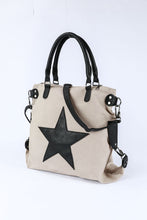 Load image into Gallery viewer, Beige Casual Five-pointed Star Canvas Tote Bag