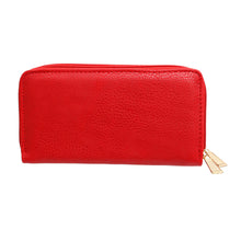 Load image into Gallery viewer, Zipper Wallet Red Soft Grain for Women