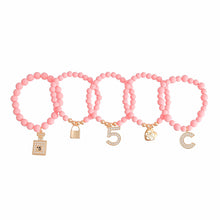 Load image into Gallery viewer, Matte Pink No. 5 Boutique Charm Bracelets