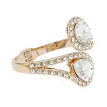 Load image into Gallery viewer, Cuff Brilliant Gold Teardrop Crystal Bracelet