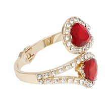 Load image into Gallery viewer, Cuff Brilliant Red Teardrop Crystal Bracelet