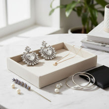 Load image into Gallery viewer, Stud Clear Crystal and Glass Heart Earrings