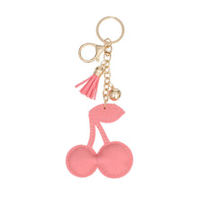 Load image into Gallery viewer, Keychain Cheeky Coquette Pink Cherry Bag Charm