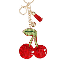 Load image into Gallery viewer, Keychain Cheeky Coquette Red Cherry Bag Charm