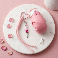 Load image into Gallery viewer, Breast Cancer Pink Ribbon Boxing Glove Keychain