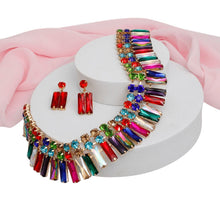 Load image into Gallery viewer, Collar Multicolor Hollywood Glamor Crystal Set