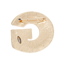 Load image into Gallery viewer, Gold Pearl and Stone G Brooch