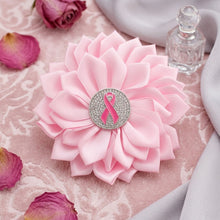 Load image into Gallery viewer, Breast Cancer Pink Flower Brooch and Hair Clip