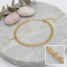 Load image into Gallery viewer, 18k Gold Steel Double Layer Chain Anklet