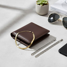 Load image into Gallery viewer, Mens 5.5mm Gold 18K Steel Herringbone Bracelet