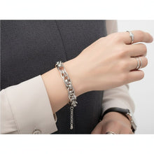 Load image into Gallery viewer, 8mm Silver Stainless Steel Handmade Chain Bracelet