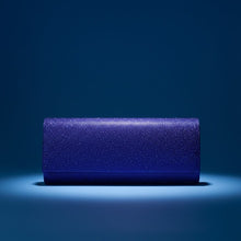 Load image into Gallery viewer, Clutch XLong Blue Rhinestone Flap Evening Bag