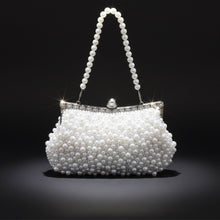 Load image into Gallery viewer, Clutch White Pearl Hollywood Hand Sewn Evening Bag