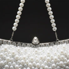 Load image into Gallery viewer, Clutch White Pearl Hollywood Hand Sewn Evening Bag