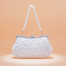 Load image into Gallery viewer, Clutch White Pearl Hollywood Hand Sewn Evening Bag