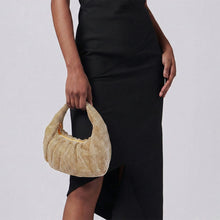 Load image into Gallery viewer, Clutch Premium Gold Rhinestone Mesh Hobo Bag