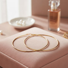 Load image into Gallery viewer, Hoop 18k Gold Steel Classic 90mm Thin Earrings