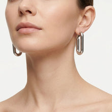 Load image into Gallery viewer, Open Hoop Stainless Steel Oval Tube Earrings