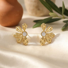 Load image into Gallery viewer, Stud 18K Gold Stainless Mother of Pearl Earrings