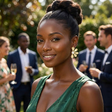 Load image into Gallery viewer, Stud 18K Gold Stainless Mother of Pearl Earrings