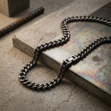 Load image into Gallery viewer, Men's 24in 4DC 12mm Antique Stainless Steel Chain