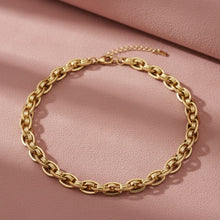 Load image into Gallery viewer, 8mm Gold 18K Steel Handmade Chain Necklace