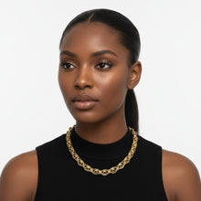 Load image into Gallery viewer, 8mm Gold 18K Steel Handmade Chain Necklace