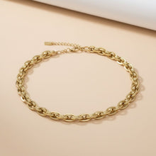 Load image into Gallery viewer, 8mm Gold 18K Steel Handmade Chain Necklace