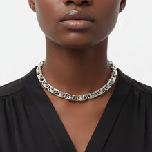 Load image into Gallery viewer, 8mm Silver Stainless Steel Handmade Chain Necklace